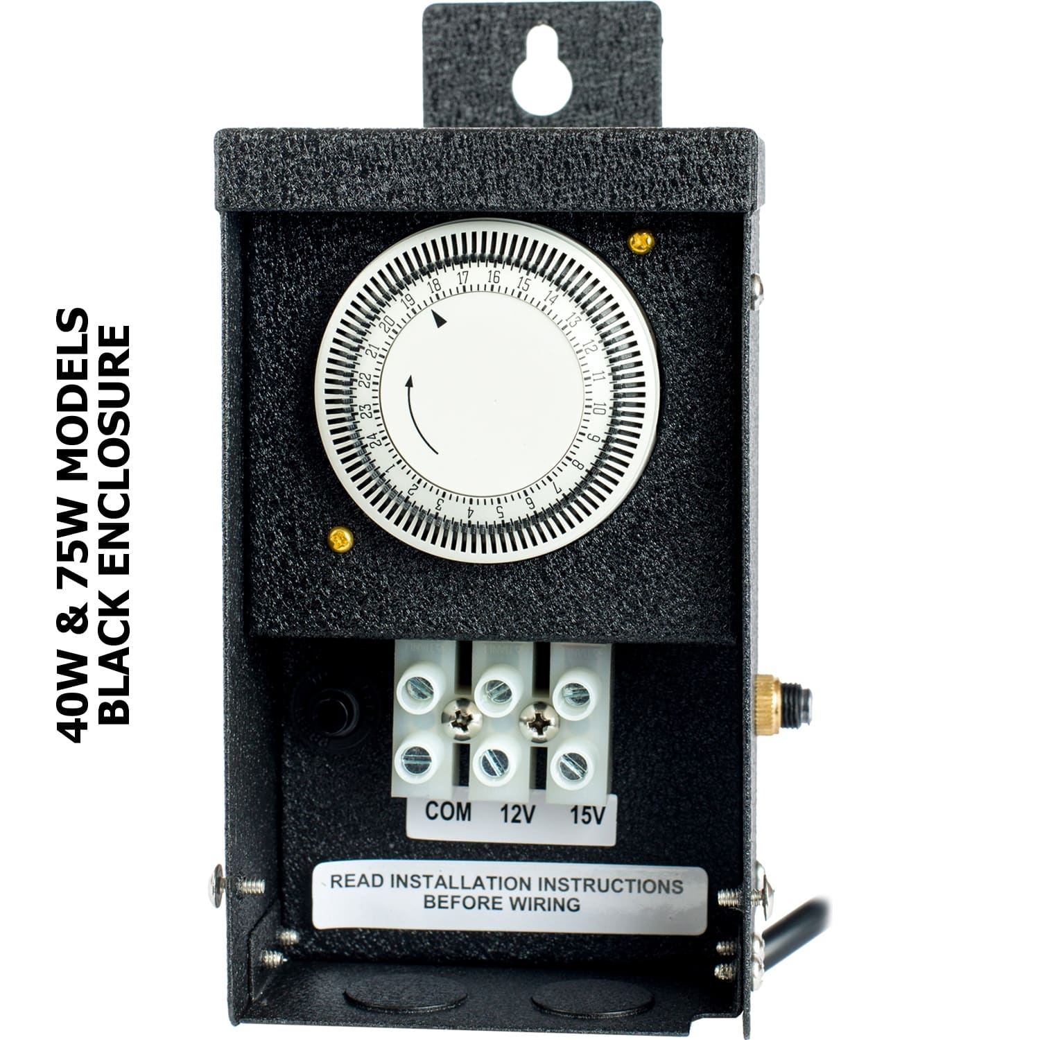 What is the depth of the 40W and 75W models?