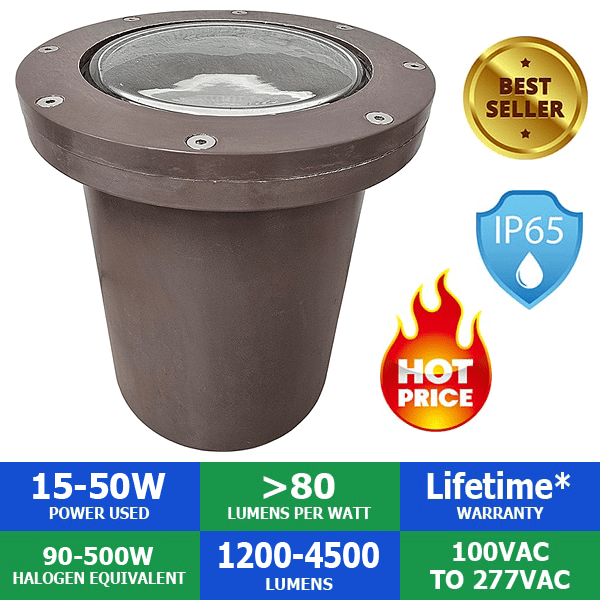 What is the diameter of the well light?