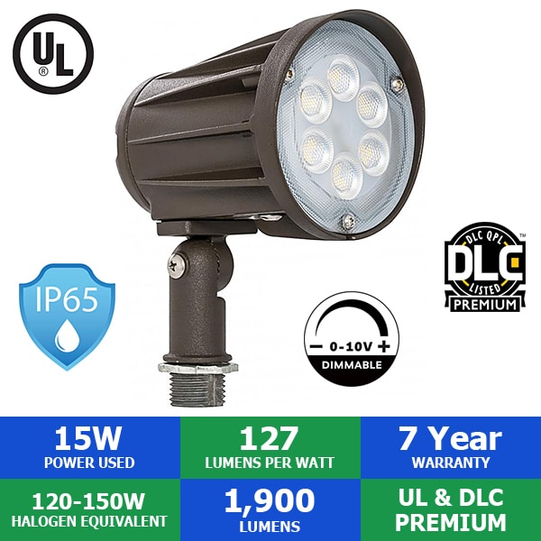 15 Watt LED NexGen Sleek Bullet Spot/Flood Light Questions & Answers