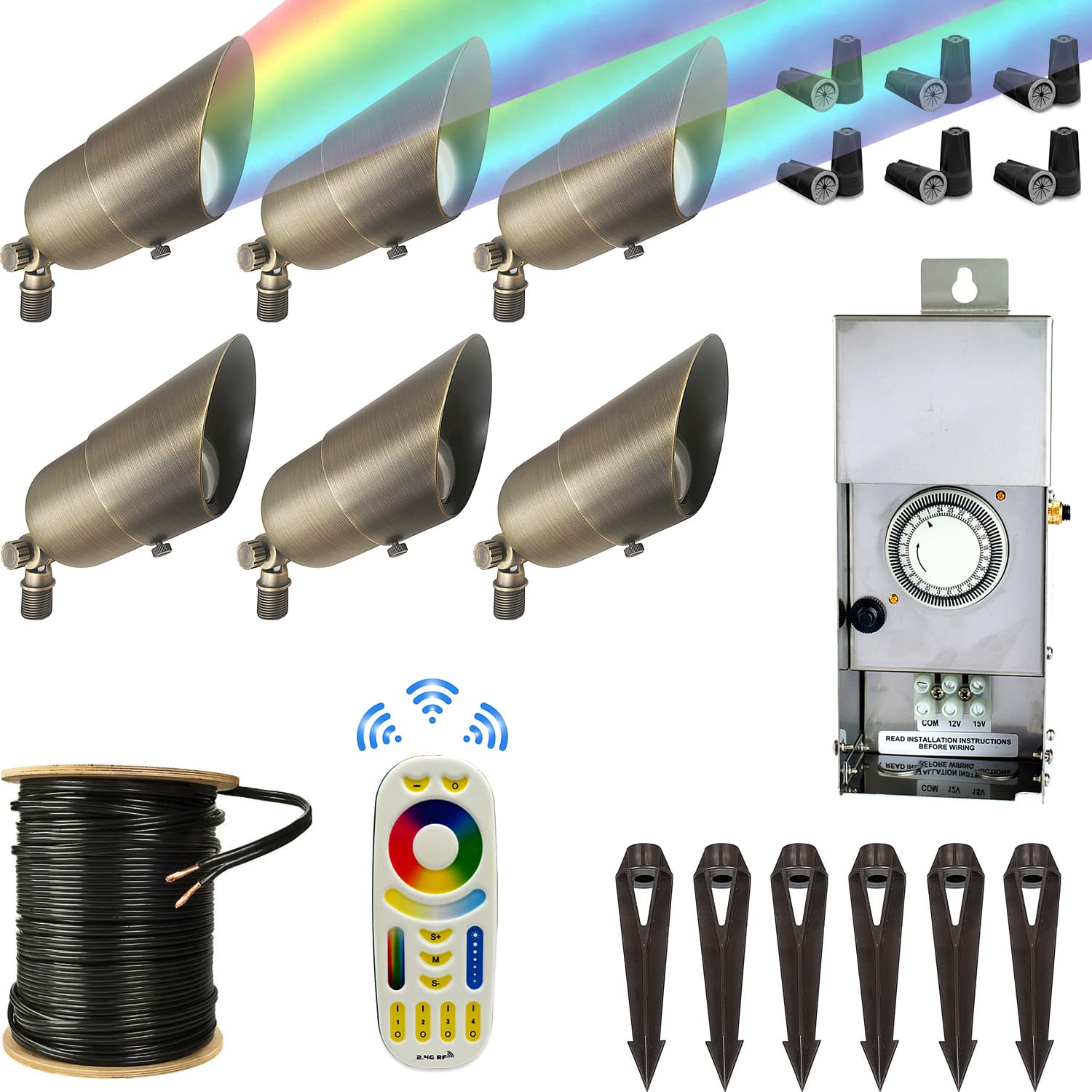 What are the light bulbs included with the spotlight?