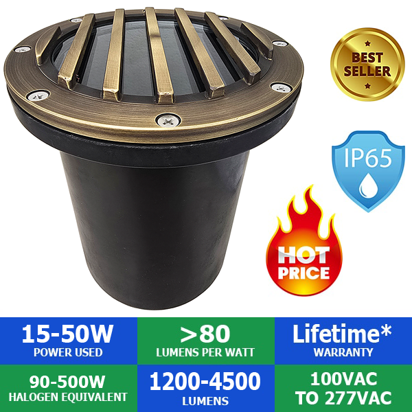 Louvered Brass / Comp. Large Well Light Questions & Answers