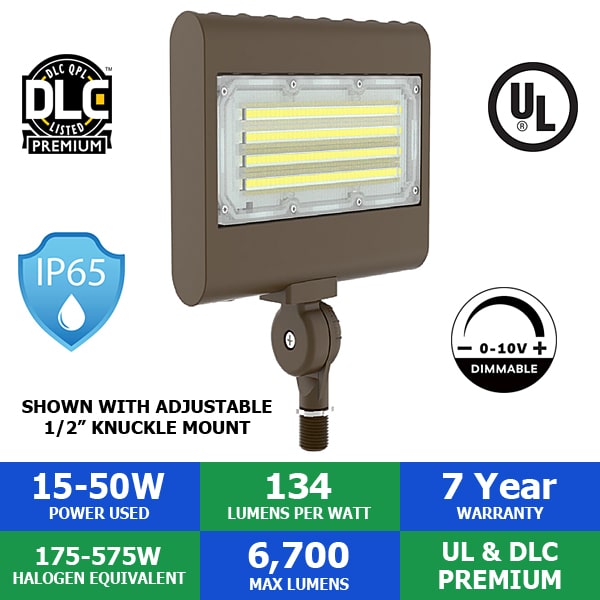 What is the construction material of this flood light?