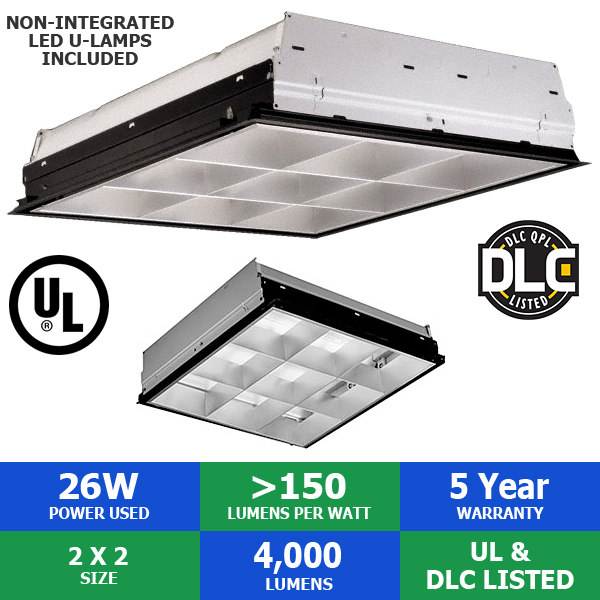 2X2 LED Parabolic Troffer, 9 Cell Questions & Answers