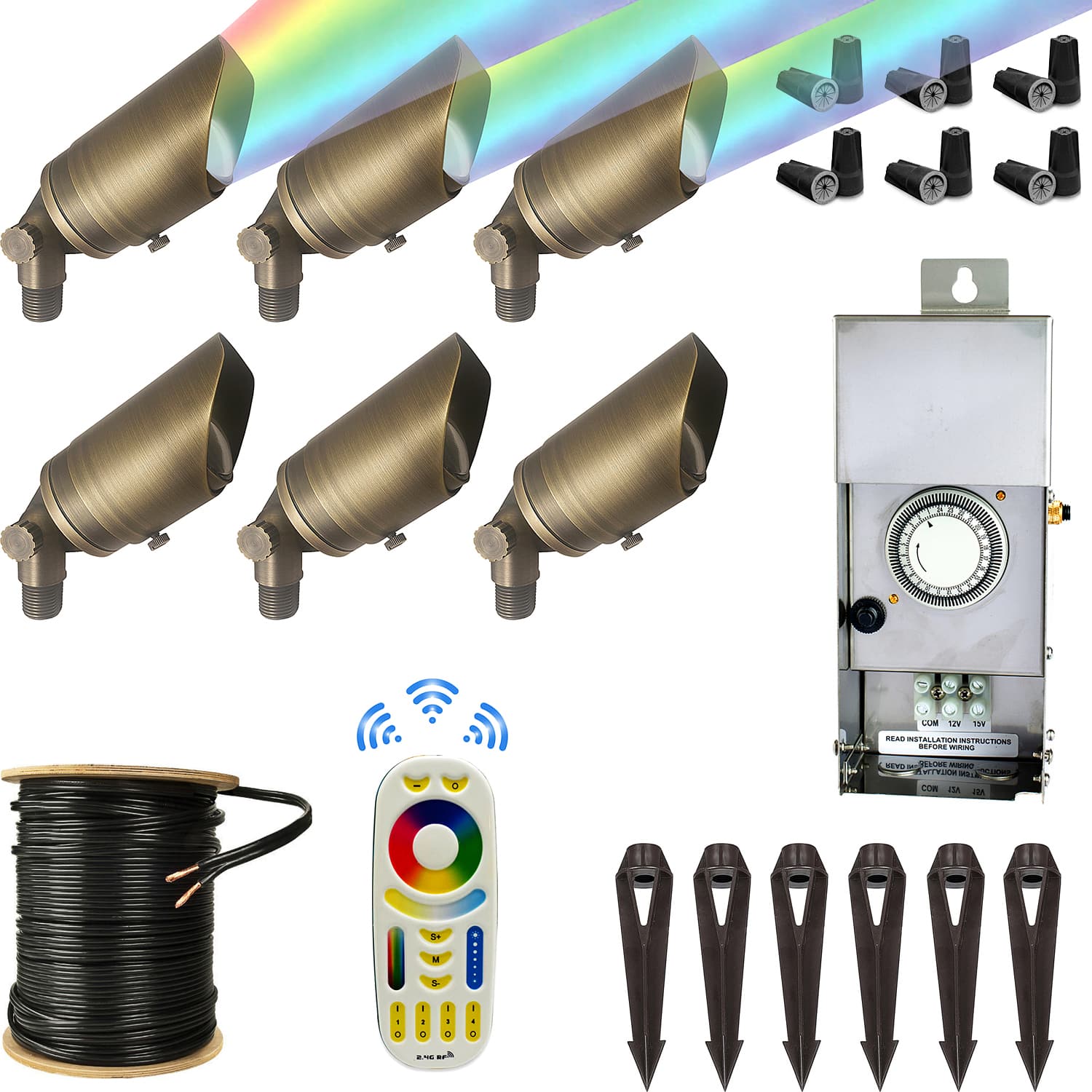 How far can you run 12/2 low voltage landscape wire?