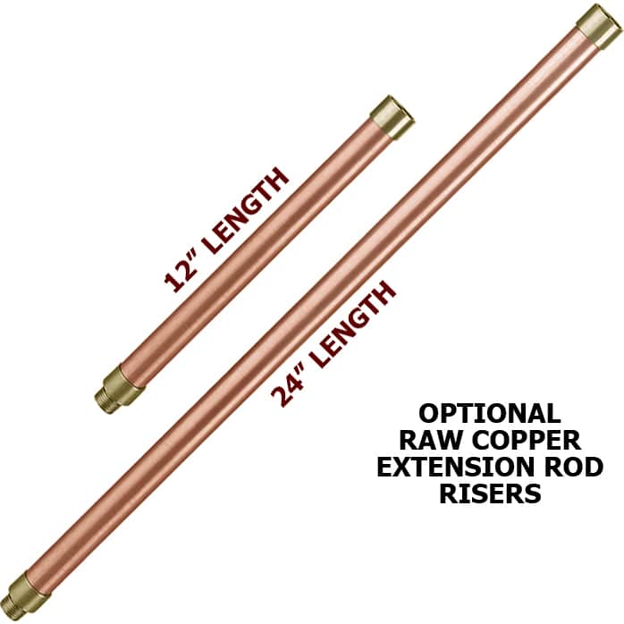 Raw Copper 12" or 24" Extension Rods for Landscape Lighting Questions & Answers