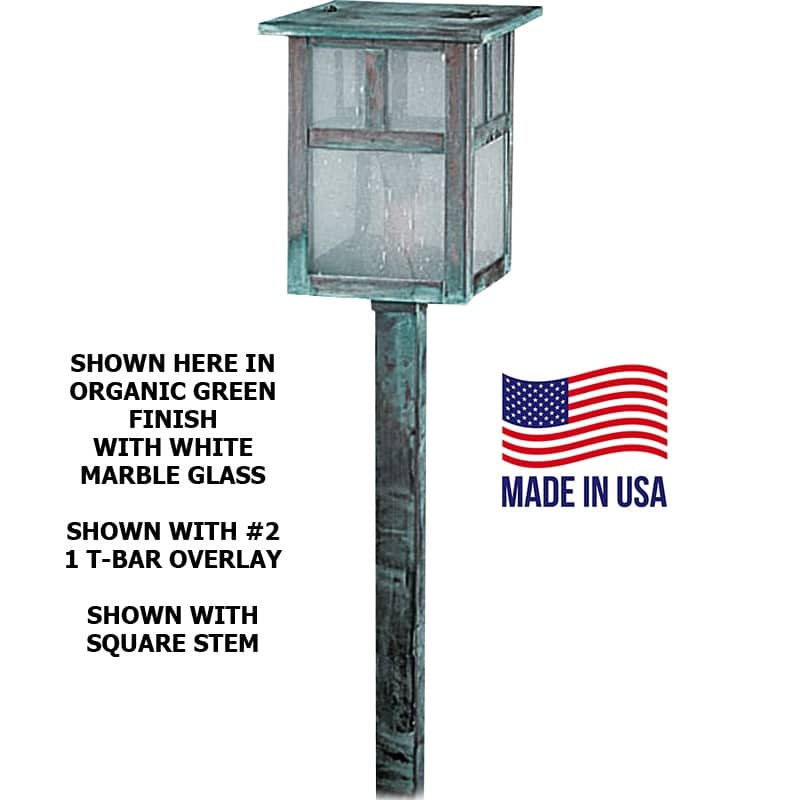 What surface mounting options are available for this path light?