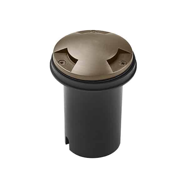 What materials are used in the housing of the well light?