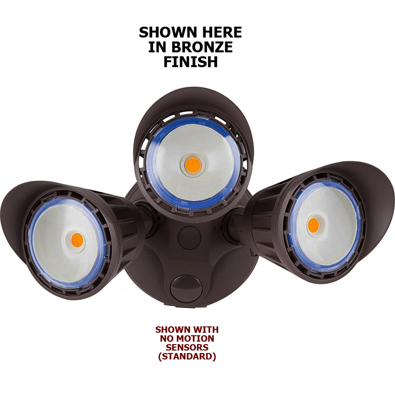 NexGen™ 30 Watt 3-Head LED Bullet Flood / Motion Sensor Light, Dimmable Questions & Answers