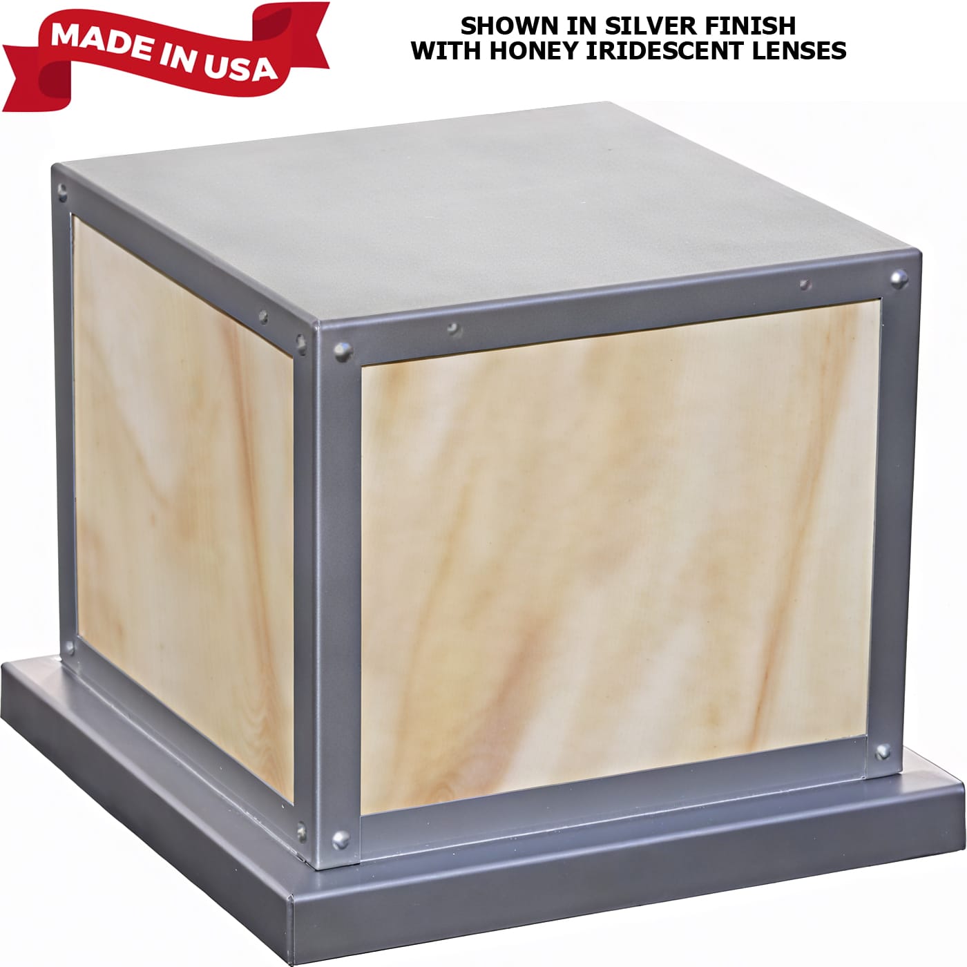 What materials are available for the column light?