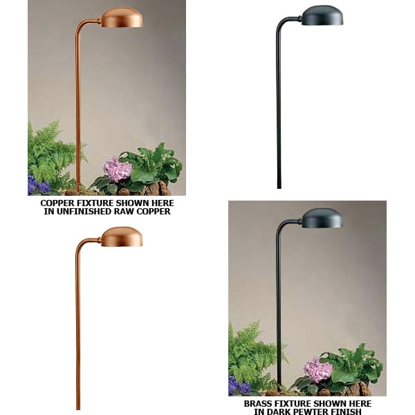 What are the surface mounting options for the path light?