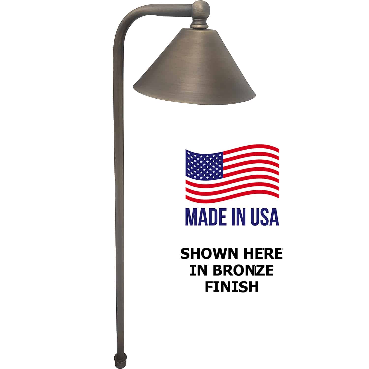 What is the height of the head of the path light?