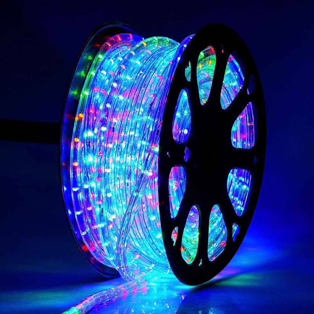 120V LED RYGB Quad Color 2-wire Rope Light - 150 foot spool - Red, Blue, Green, Yellow Questions & Answers