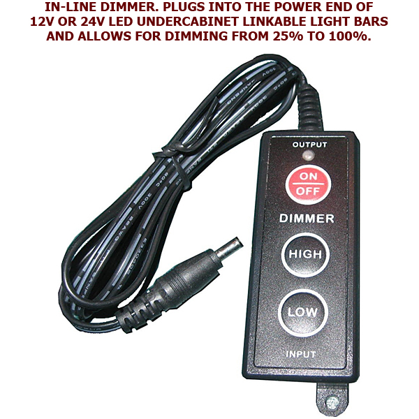 Which LED light bars are compatible with this in-line dimmer?