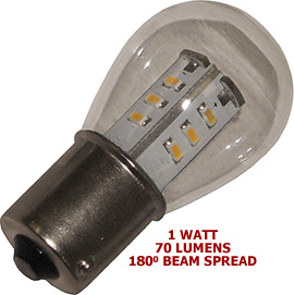 What is the operating temperature range for the LED bulb?
