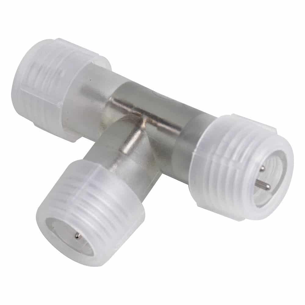 How does the connector allow for turning corners?