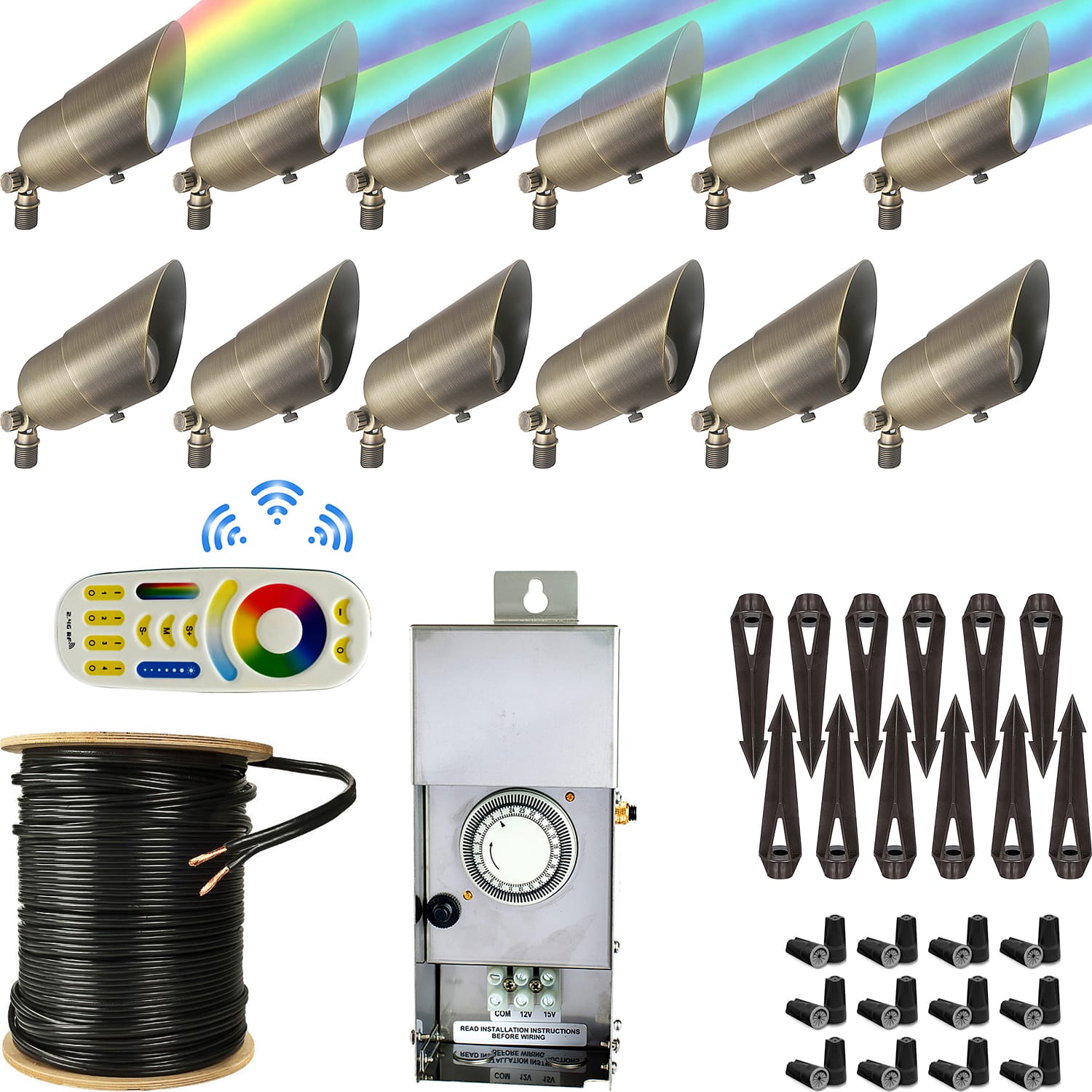 What is the warranty on the lights in the kit?