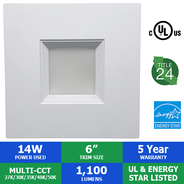 How many 6 recessed lights per square foot?