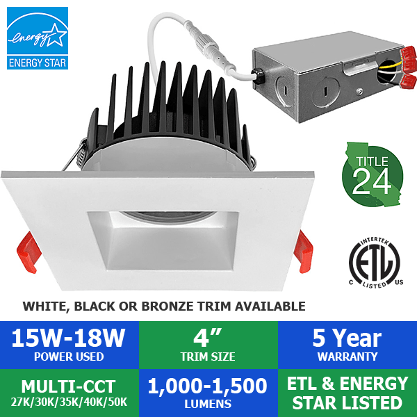 4″ Square Prolux LED Recessed Downlight Questions & Answers