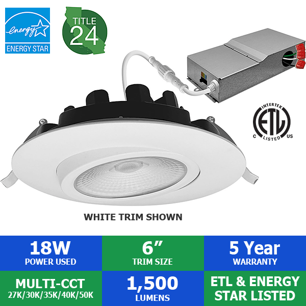 6″ Prolux LED Adjustable Recessed Downlight Questions & Answers