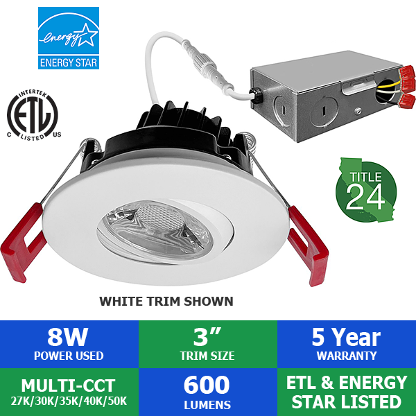 3″ 8W Prolux LED Adj. Recessed Downlight Questions & Answers