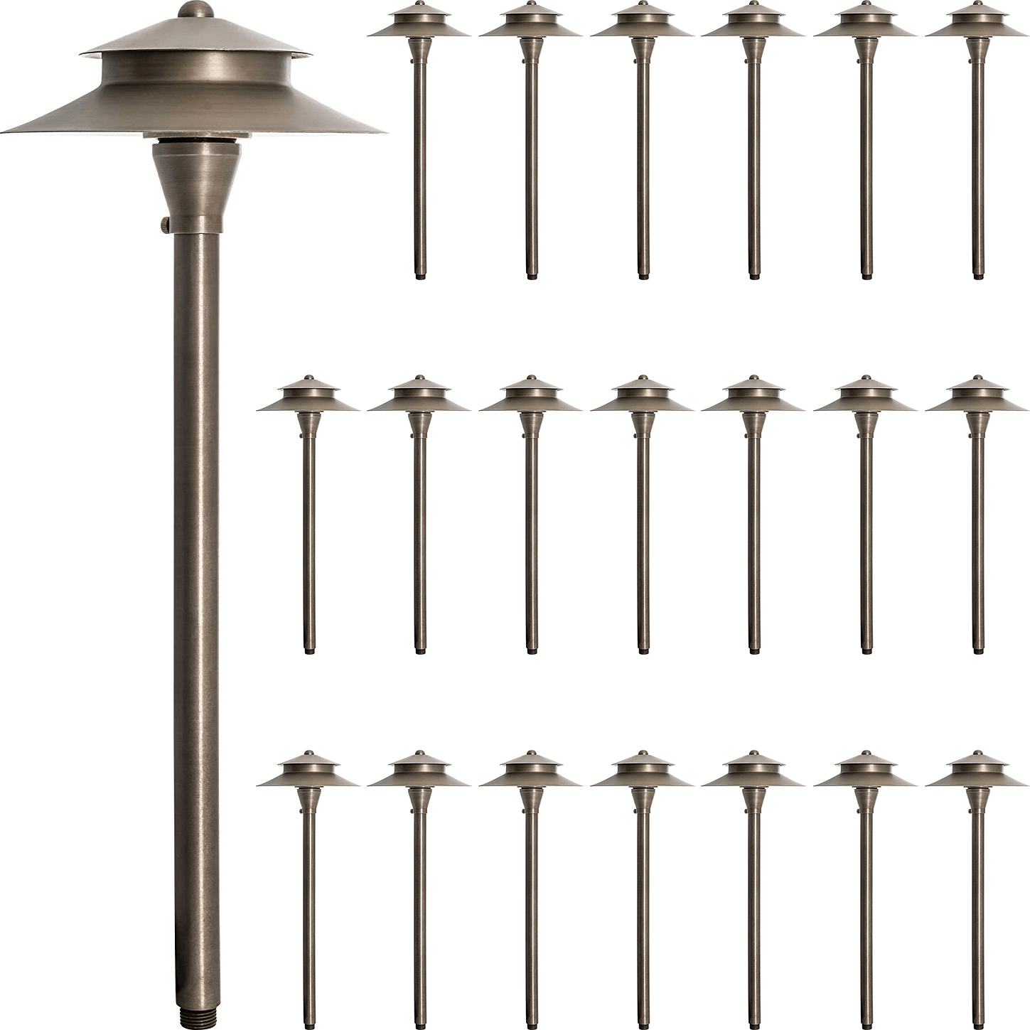What is the height of each light in the set?