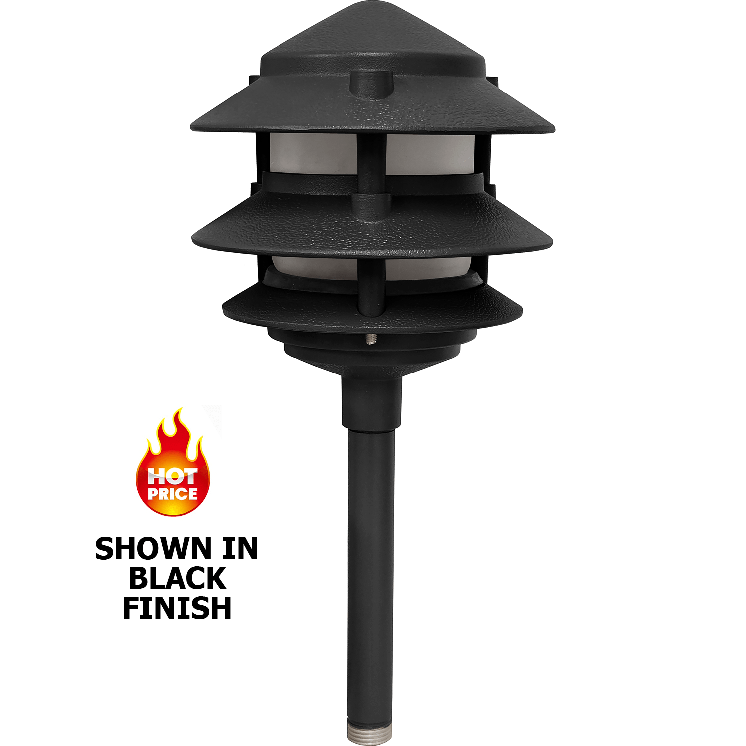 3 - Tier Black Pagoda Path Light Questions & Answers